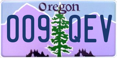 OR license plate 009QEV
