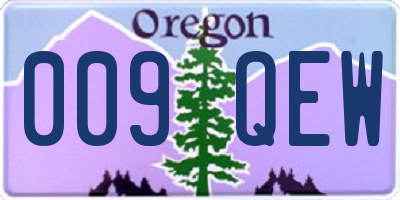 OR license plate 009QEW