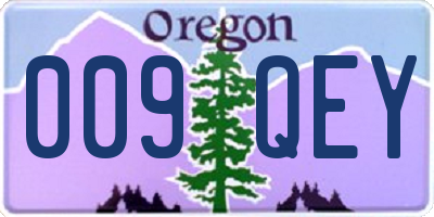OR license plate 009QEY