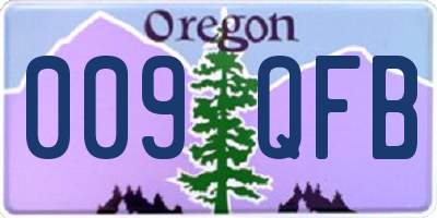 OR license plate 009QFB