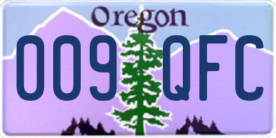 OR license plate 009QFC