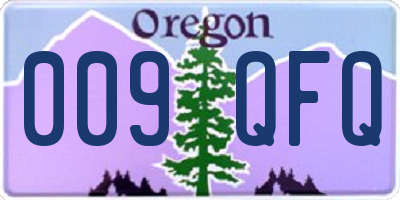 OR license plate 009QFQ