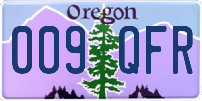 OR license plate 009QFR