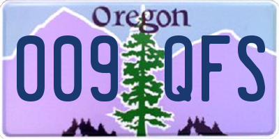 OR license plate 009QFS