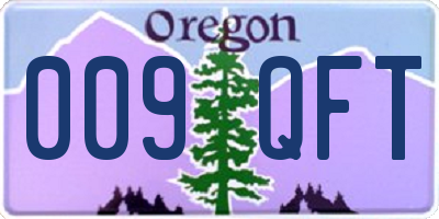 OR license plate 009QFT