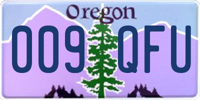 OR license plate 009QFU
