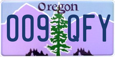 OR license plate 009QFY