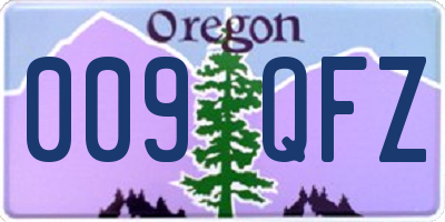 OR license plate 009QFZ