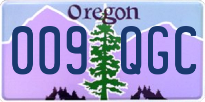 OR license plate 009QGC