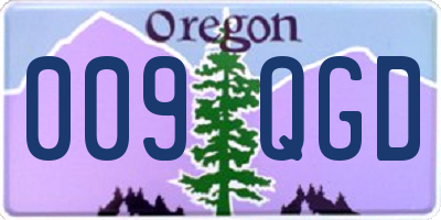 OR license plate 009QGD