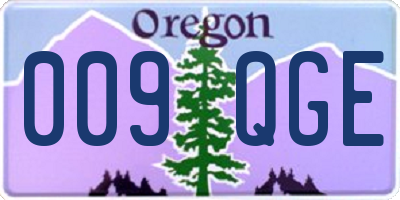 OR license plate 009QGE