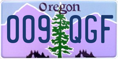 OR license plate 009QGF