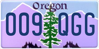 OR license plate 009QGG