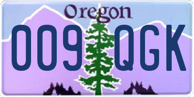 OR license plate 009QGK