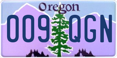 OR license plate 009QGN
