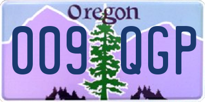 OR license plate 009QGP