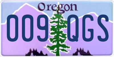 OR license plate 009QGS