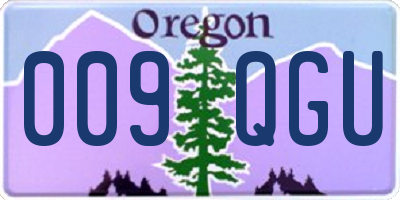 OR license plate 009QGU