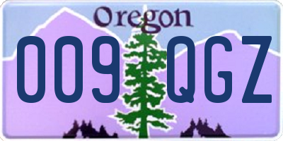 OR license plate 009QGZ