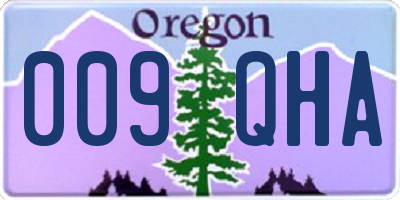 OR license plate 009QHA