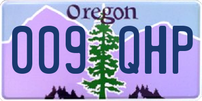 OR license plate 009QHP