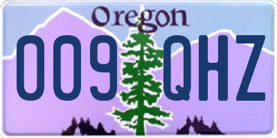 OR license plate 009QHZ