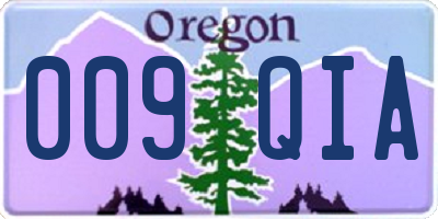 OR license plate 009QIA