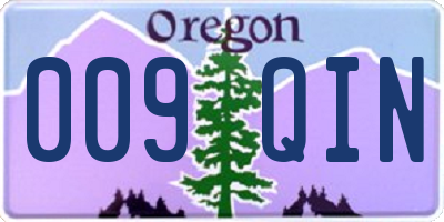 OR license plate 009QIN