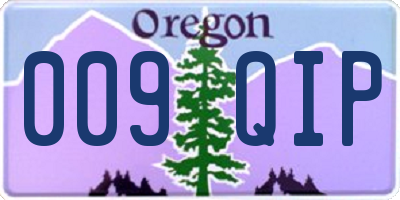 OR license plate 009QIP