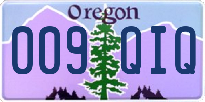 OR license plate 009QIQ