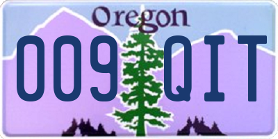 OR license plate 009QIT