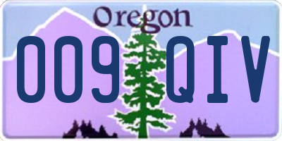 OR license plate 009QIV