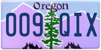 OR license plate 009QIX