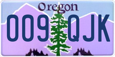 OR license plate 009QJK