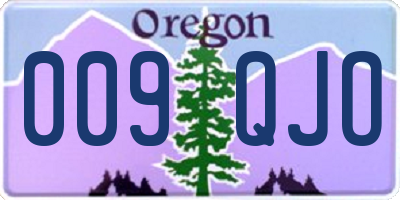 OR license plate 009QJO