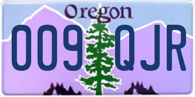 OR license plate 009QJR