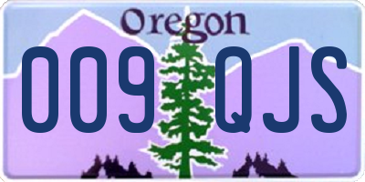 OR license plate 009QJS