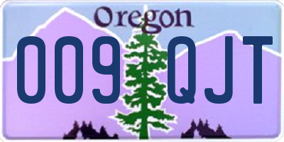 OR license plate 009QJT