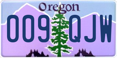 OR license plate 009QJW