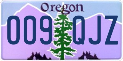 OR license plate 009QJZ