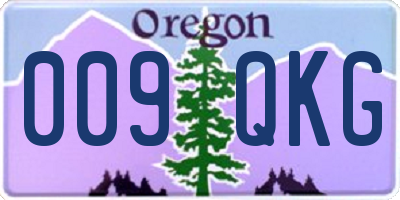 OR license plate 009QKG