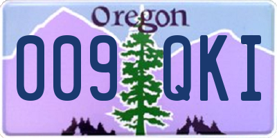 OR license plate 009QKI