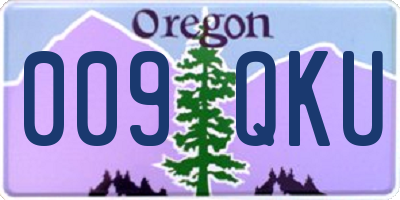 OR license plate 009QKU