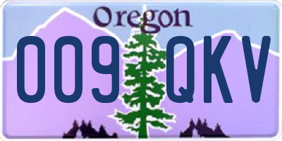 OR license plate 009QKV