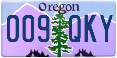 OR license plate 009QKY