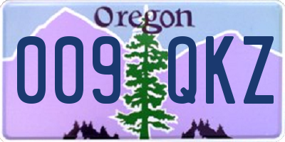 OR license plate 009QKZ