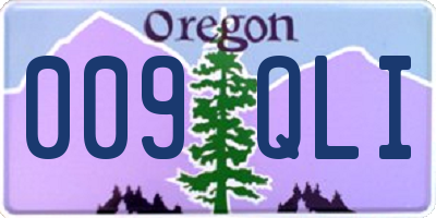 OR license plate 009QLI