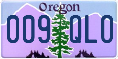OR license plate 009QLO