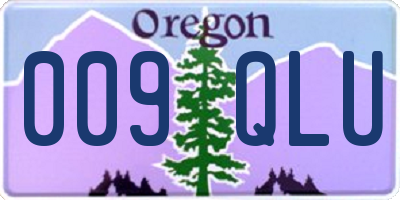 OR license plate 009QLU