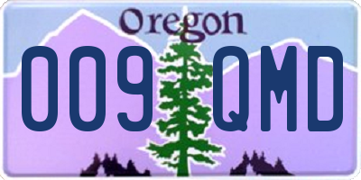 OR license plate 009QMD